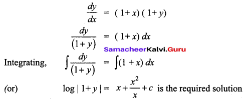 Samacheer Kalvi 12th Business Maths Solutions Chapter 4 Differential Equations Miscellaneous Problems Q10
