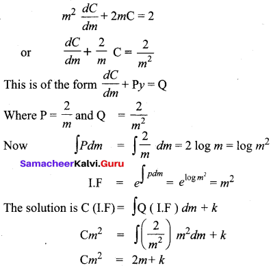 Samacheer Kalvi 12th Business Maths Solutions Chapter 4 Differential Equations Miscellaneous Problems Q6