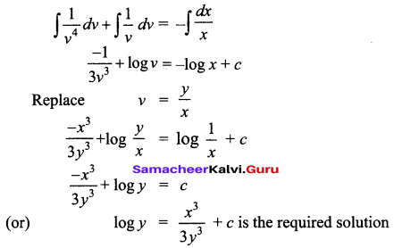 Samacheer Kalvi 12th Business Maths Solutions Chapter 4 Differential Equations Miscellaneous Problems Q9.1