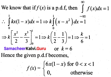 Samacheer Kalvi 12th Business Maths Solutions Chapter 6 Random Variable and Mathematical Expectation Additional Problems III Q2.1