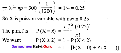 Samacheer Kalvi 12th Business Maths Solutions Chapter 7 Probability Distributions Ex 7.2 Q11
