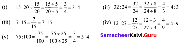 Samacheer Kalvi 6th Maths Term 1 Chapter 3 Ratio and Proportion Ex 3.1 Q3