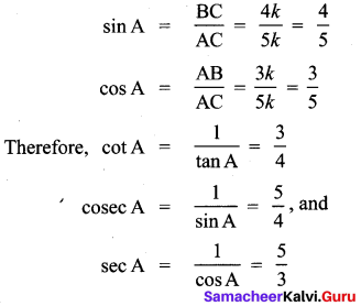 Samacheer Kalvi 10th Maths Solutions Chapter 6 Trigonometry Additional Questions 2
