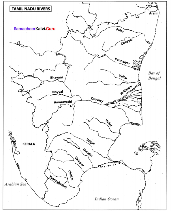 State The Boundaries Of Tamil Nadu Class 10 Samacheer Kalvi
