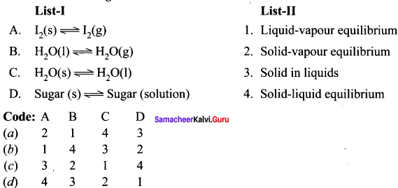 Samacheer Kalvi 11th Chemistry Solutions Chapter 8 Physical and Chemical Equilibrium-25