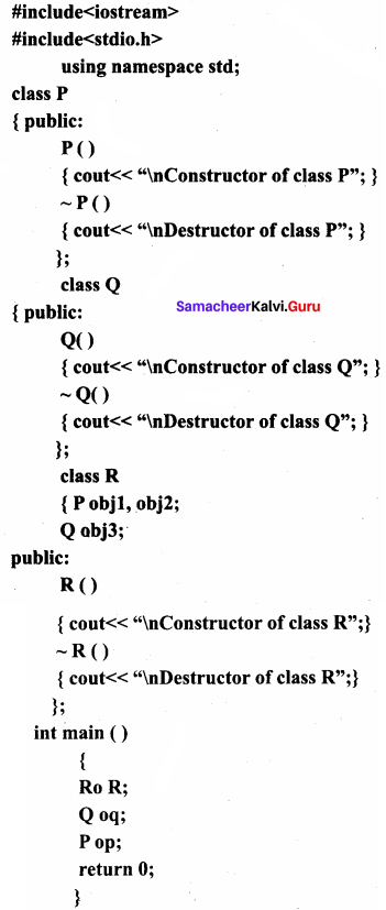Samacheer Kalvi 11th Computer Science Solutions Chapter 14 Classes and Objects 8