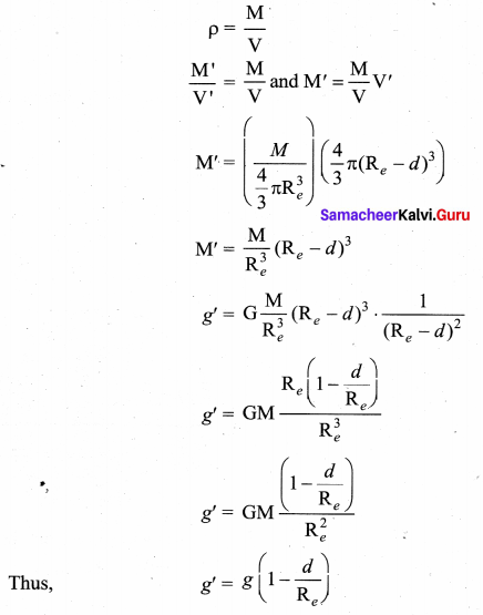 Samacheer Kalvi 11th Physics Solutions Chapter 6 Gravitation 922