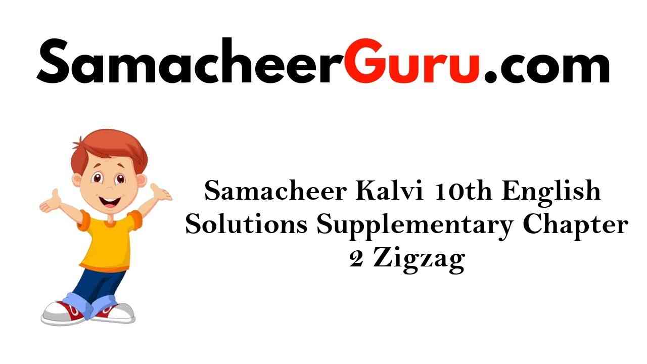 Samacheer Kalvi 10th English Solutions Supplementary Chapter 2 Zigzag