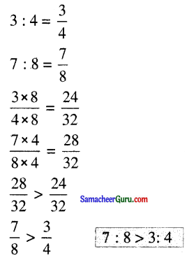 Samacheer Kalvi 6th Maths Guide Term 1 Chapter 3 விகிதம் மற்றும் விகித சமம் Ex 3.2 4