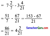 Samacheer Kalvi 6th Maths Guide Term 3 Chapter 1 பின்னங்கள் Ex 1.1 7